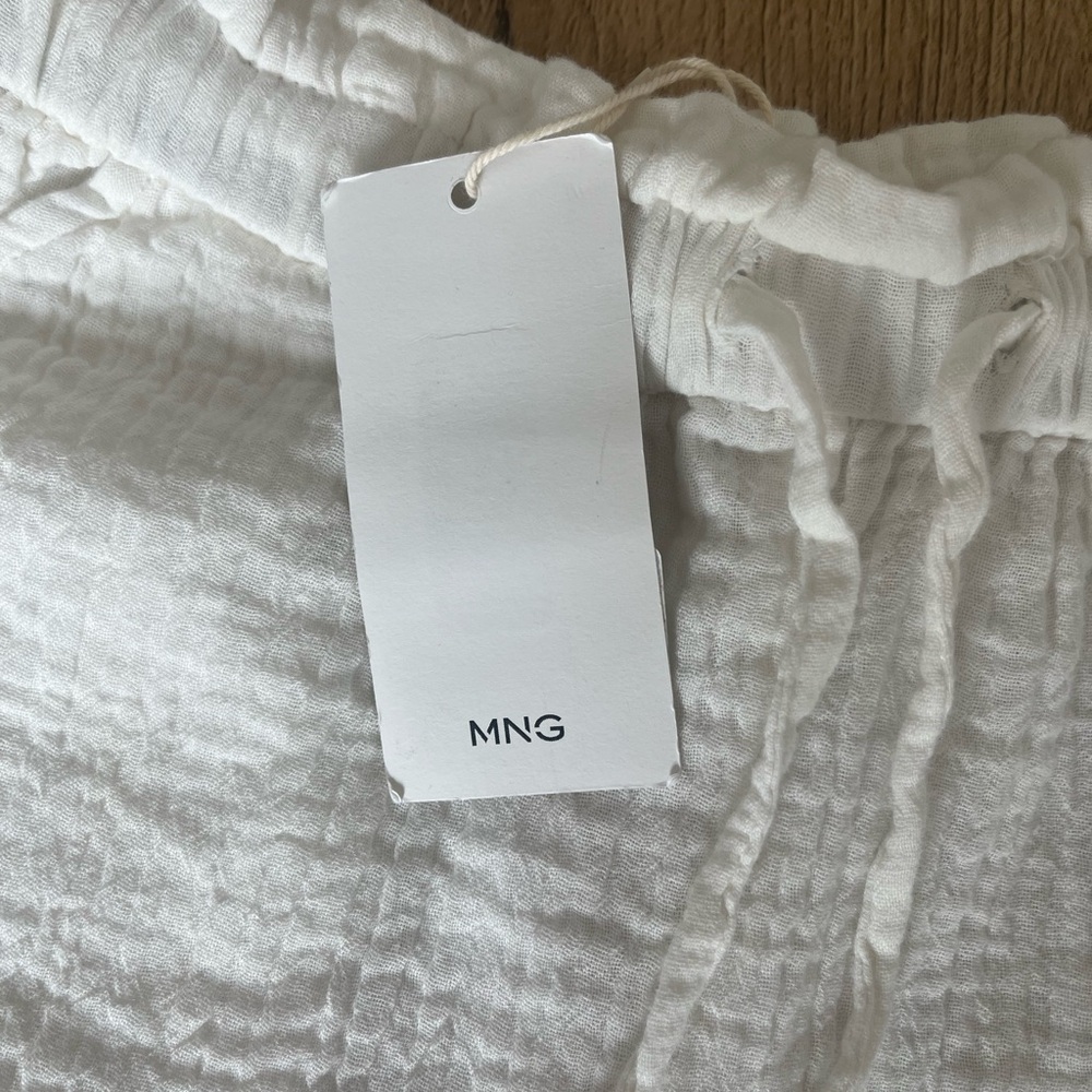 Mango Cream Drawstring Pants - Picture 2 of 3
